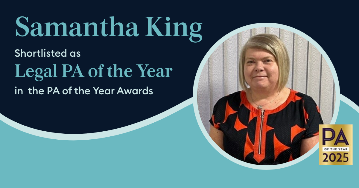 Samantha King Shortlisted as Legal PA of the Year