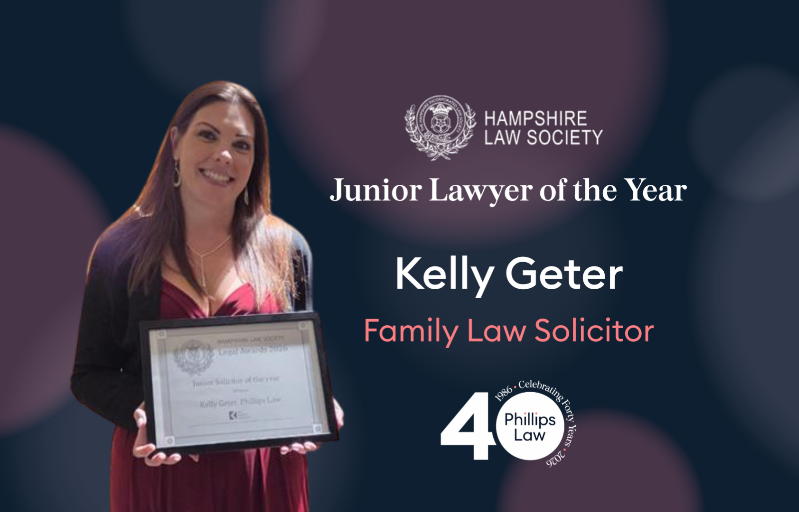 Junior Lawyer of the Year Win at the Hampshire Law Awards